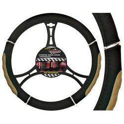 Potah na volant SPEED black/biege