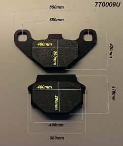Destička brzdová ATV 90 - 125 / Scooter - klikněte pro větší náhled