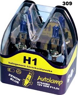 halogenová žárovka H1 xenon blue. 2ks