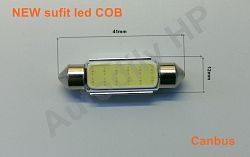 Led žárovka sufit Canbus 12V led COB 41mm bílá