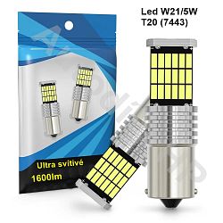 Led žárovka W21/5W, T20 bílá, ultra svítivá - klikněte pro větší náhled