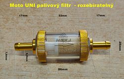 Palivov filtr rozebrateln