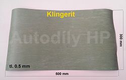 Klingerit zelen 500x300mm tl. 0.5mm