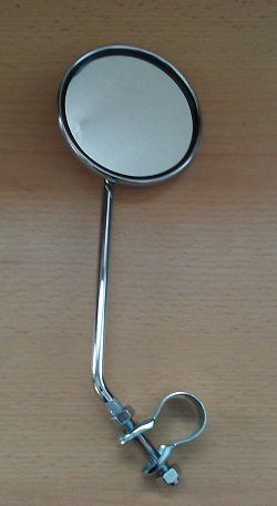 Zrcátko chrom UNI s objímkou P/L